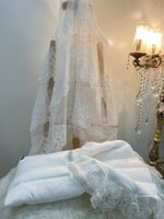 مدس طرحه العروس بالكرستال واللؤلؤ يستخدم بطريقتين...