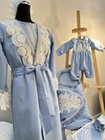 روب ام مكون من قطعتين + مدس + افرول + قبعة فرنسية...