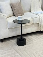 طاولة خدمه جانبيه سطح زجاج