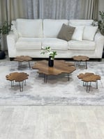 طقم طاولات ارضي شكل ورده