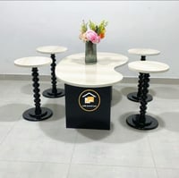 طقم طاولات سطح بديل رخام ترفنتينو 5قطع