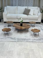 طقم طاولات ارضي شكل ورده