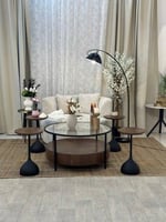 طقم طاولات خشب قشرة جوز الهند