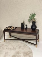 طاولة مفرد خدمة بتصميم هندسي متميز خشب قشره الجوز