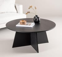 طاولة قهوة خشب سنديان أسود