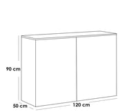 ركنة قهوة ام دي اف قطعتين - بني