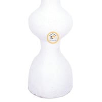 طاولة خدمة رخام صناعي لون ابيض خشن سطح زجاج شفاف