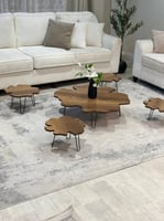 طقم طاولات ارضي شكل ورده