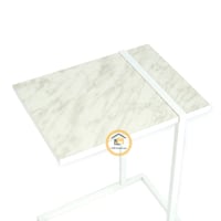 طاولة خدمة حديد وسطح خشب