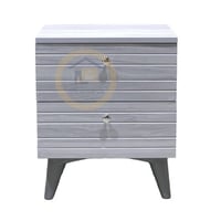 كومودينو طاولة سرير جانبيّة بابين