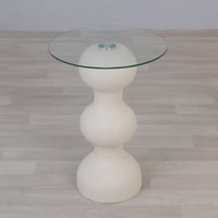 طاولة خدمة تصميم عصري وسطح زجاج