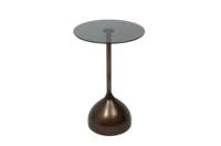 طاولة خدمة زجاج اسود شفاف