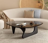 طاولة ضيافة نيو كلاسك قاعدة لون أسود زجاج أسود شفا...