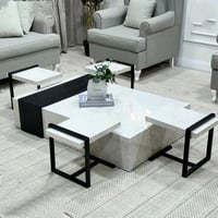 طقم طاولات 5 قطع بديل رخام