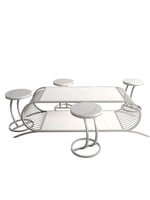 طقم طاولات بتصميم عصري متعدد الوان