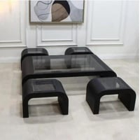 طقم طاولة تقديم مع 4 خدمه