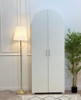 دولاب عباية خشب أبيض و أسود - 200 * 80 * 30 سم