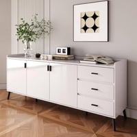 بوفية فخامة بلون ابيض تفصيل