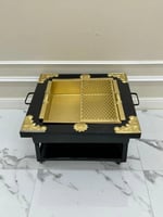 منقل حديد مع صحن ذهبي 50*50