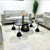 طاولة عمود صاج سطح مراية اسود