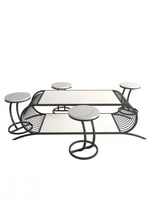 طقم طاولات بتصميم عصري متعدد الوان