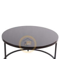 طقم طاولة ضيافة مع 4 طاولات خدمة لون اسود