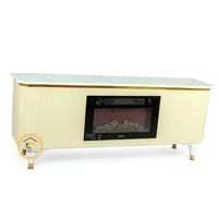 طاولة بلازما مع دفاية لون بيج قواعد بلاستيكية