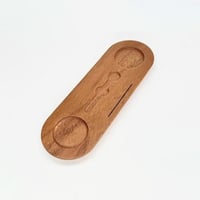 صينية تقديم اسبريسو من خشب الجوز