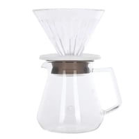 طقم تايمور زجاجي 02 حامل ابيض