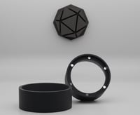 3D حلقة بورتافلتر 53-54 طويل اسود