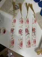 فاصل كتاب مع الورج المجفف المدمج بورق الذهب من الر...