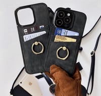 Black Ring Card Case