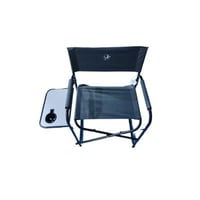 كرسي رحلات, قابل للطي, مع طاولة جانبية, رمادي