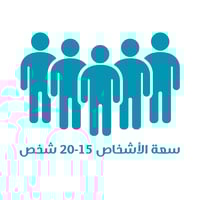 خيمة نجد ,3 طبقات, مقاس 4×6×2 ياردة, أبيض مخطط أسو...