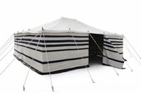 بيت الشعر , مقاس 8×8 ياردة, أبيض مخطط