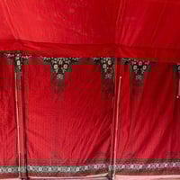 خيمة 3 طبقات, مقاس 5×8×2 ياردة, أبيض مخطط أسود, مو...