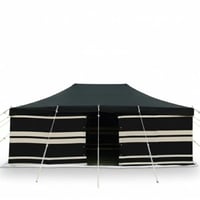 خيمة نجد 3 طبقات, مقاس 5×8×2 ياردة, أسود مخطط بالأ...