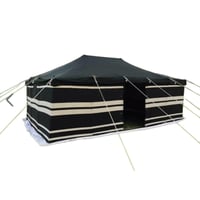 خيمة نجد, 3 طبقات, مقاس 4×6×2 ياردة, أسود مخطط بال...