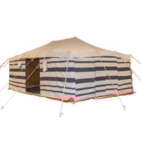 خيمة نجد ,3 طبقات, مقاس 4×6×2 ياردة, أبيض مخطط أسو...