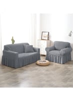 غطاء كنب مطاطي- رصاصي فاتح