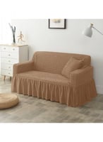 غطاء كنب مطاطي- بني قهوه