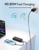 راف باور، بطارية متنقلة، بقوة 20 واط، سعة 20000 مل...