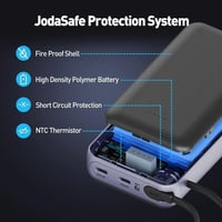 جودا - شاحن متنقل 10000 ملي امبير بقوة 20W بمنفذين...