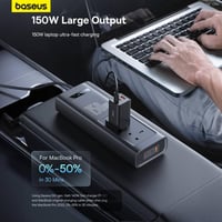 بيسوس - توصيلة سيارة بقوة 150 واط و220 فولت بمنفذي...