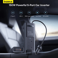 بيسوس - توصيلة سيارة بقوة 150 واط و220 فولت بمنفذي...