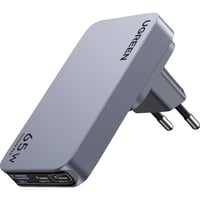 يوجرين شاحن جداري، 3 منافذ حجم نحيف قوة 65 وات - ر...