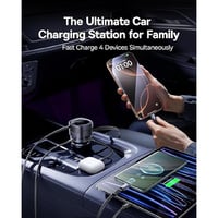 بيسوس - شاحن سيارة بكيبلين تايب سي مدمجة و منفذ تا...