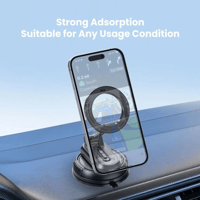 دريب - حامل جوال مغناطيسي للسيارة بقاعدة شفط يدوية...