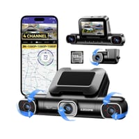 داش كام - AZDome M660 4CH، ذاكرة 128 جيجابايت 2K و...