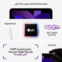 ابل أيباد إير 5، واي فاي، 10.9 بوصة، 256 جيجا -عرو...